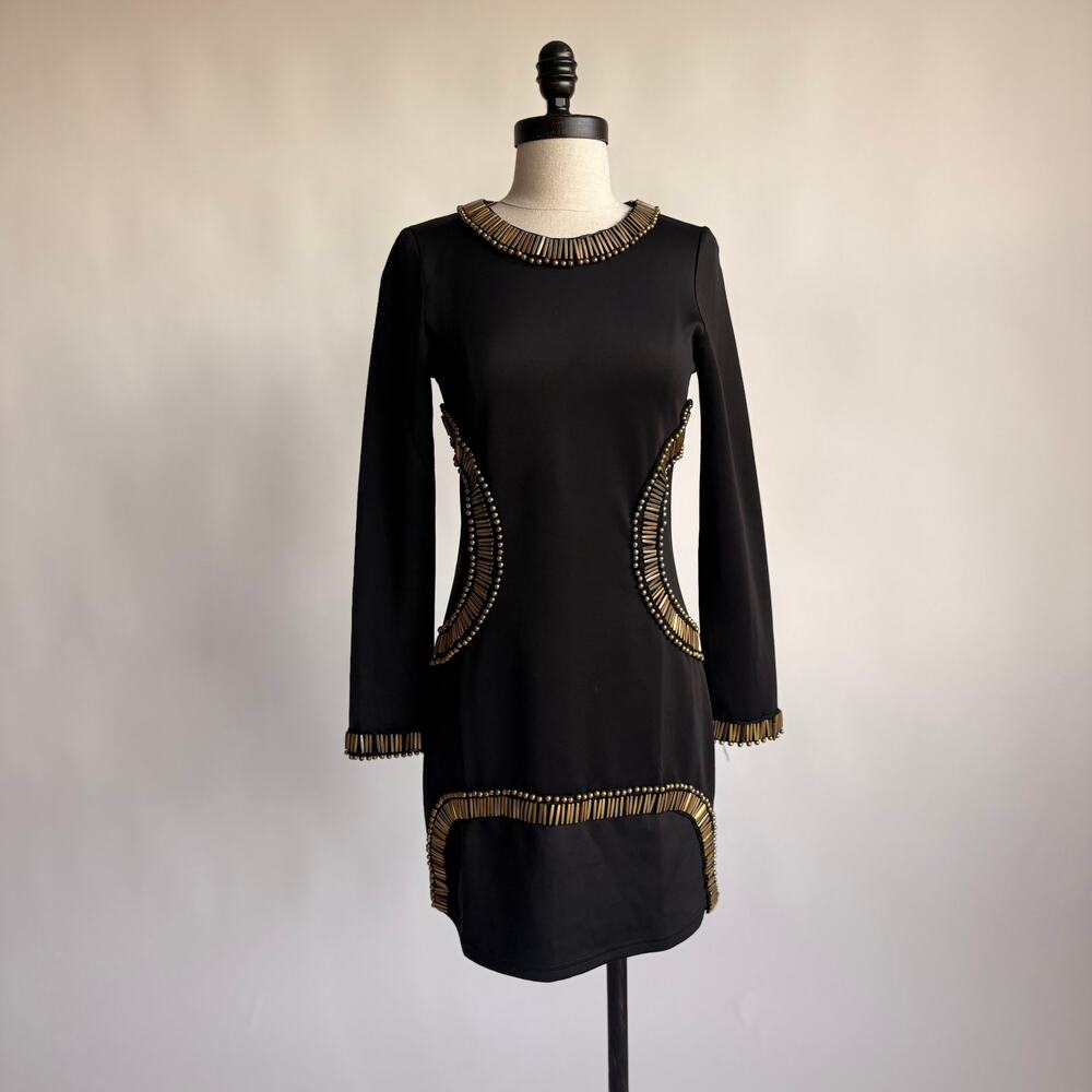Tomato Black Beaded Shift Dress - NWT